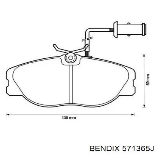 571365J Jurid/Bendix колодки тормозные передние дисковые