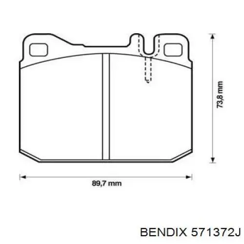 Передние тормозные колодки 571372J Jurid/Bendix