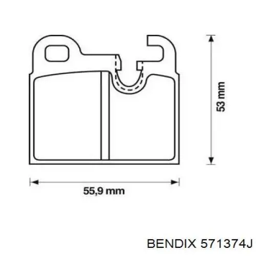 Задние тормозные колодки 571374J Jurid/Bendix