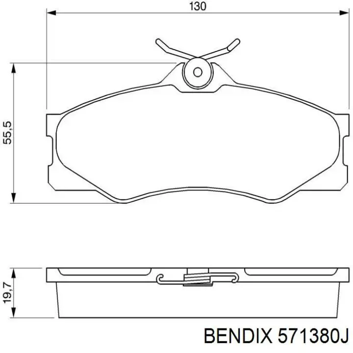 Передние тормозные колодки 571380J Jurid/Bendix
