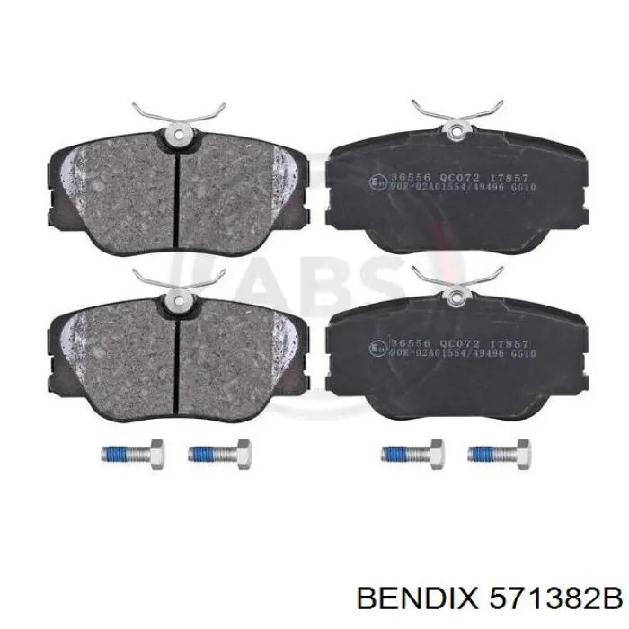 571382B Jurid/Bendix колодки тормозные передние дисковые