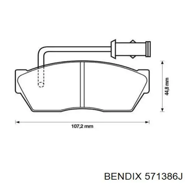 Передние тормозные колодки 571386J Jurid/Bendix