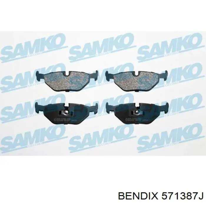 571387J Jurid/Bendix Колодки тормозные дисковые комплект