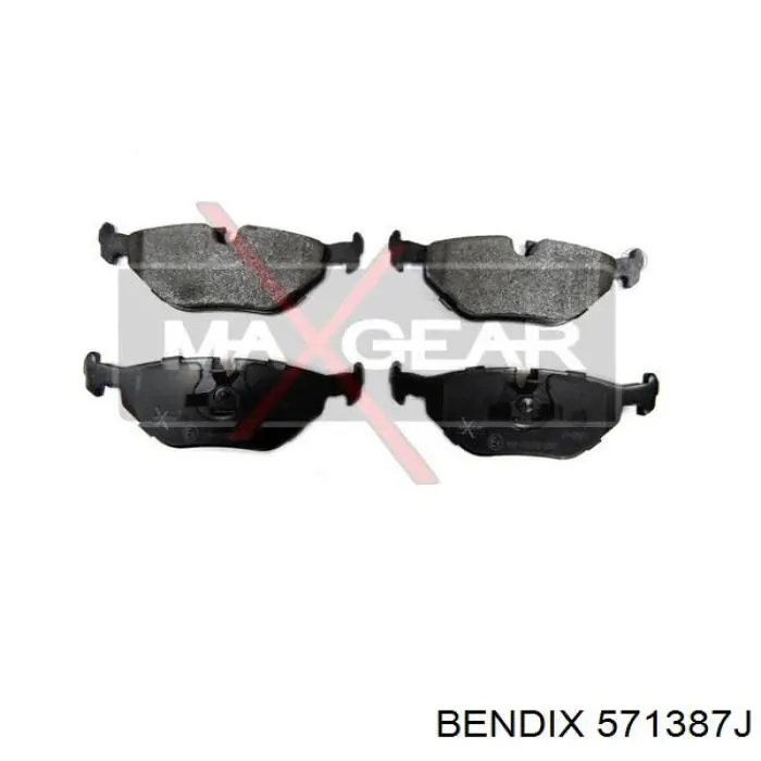 Задние тормозные колодки 571387J Jurid/Bendix