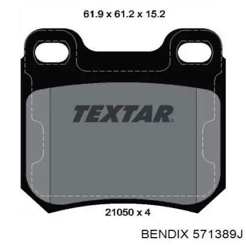 Колодки дисковые  Jurid/Bendix 571389J цена, от 22.12 USD