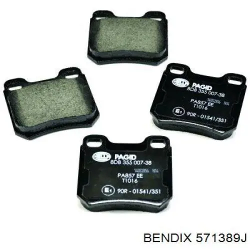 Задние дисковые колодки Jurid/Bendix 571389J