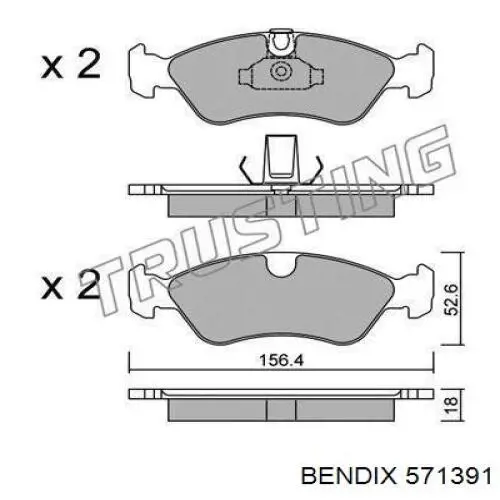 Колодки Jurid/Bendix 571391 цена, от 13.45 USD