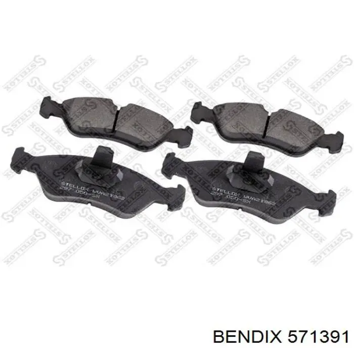 Передние тормозные колодки 571391 Jurid/Bendix
