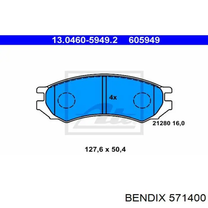 Колодки Jurid/Bendix 571400 цена, от 15.20 USD