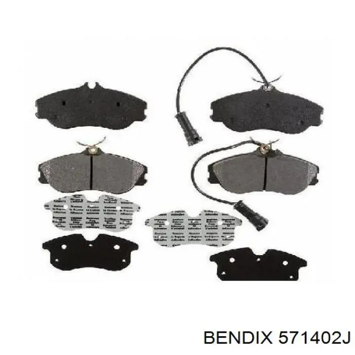 Передние тормозные колодки 571402J Jurid/Bendix