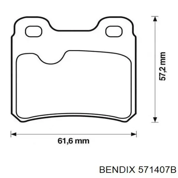 571407B Jurid/Bendix задние тормозные колодки