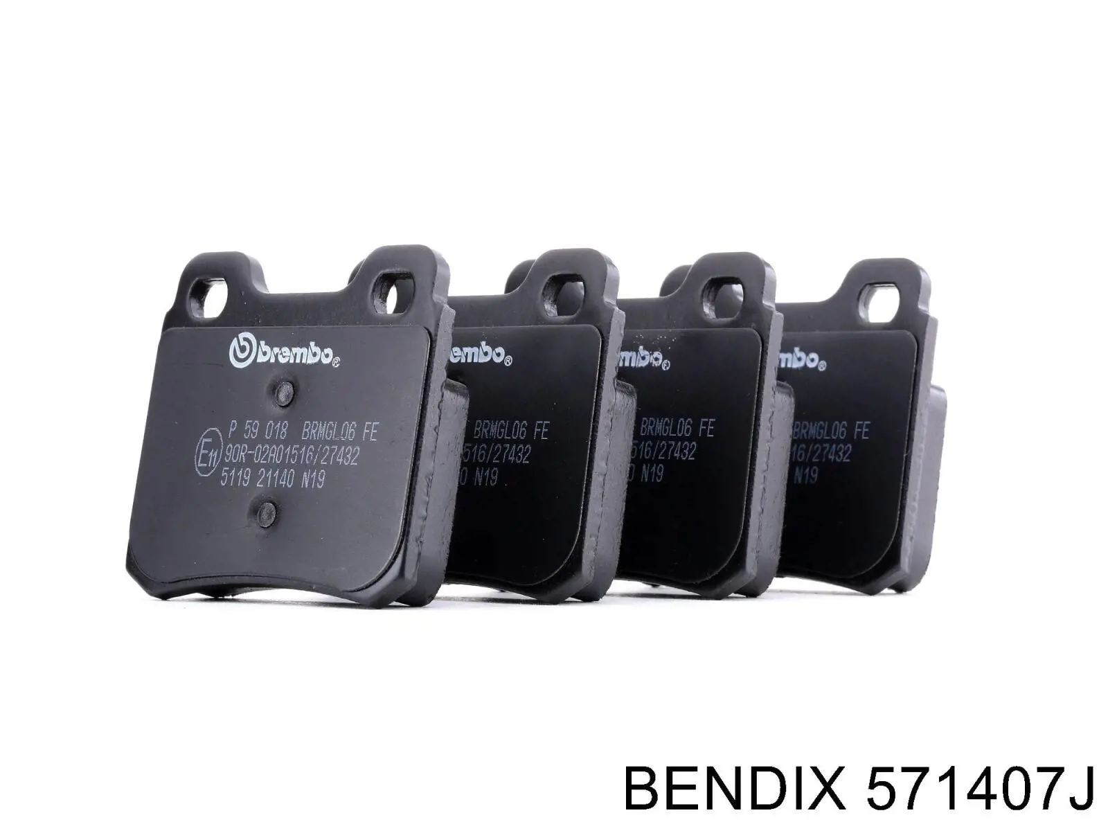 Задние тормозные колодки 571407J Jurid/Bendix
