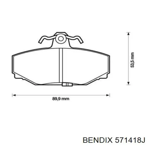 Задние тормозные колодки 571418J Jurid/Bendix