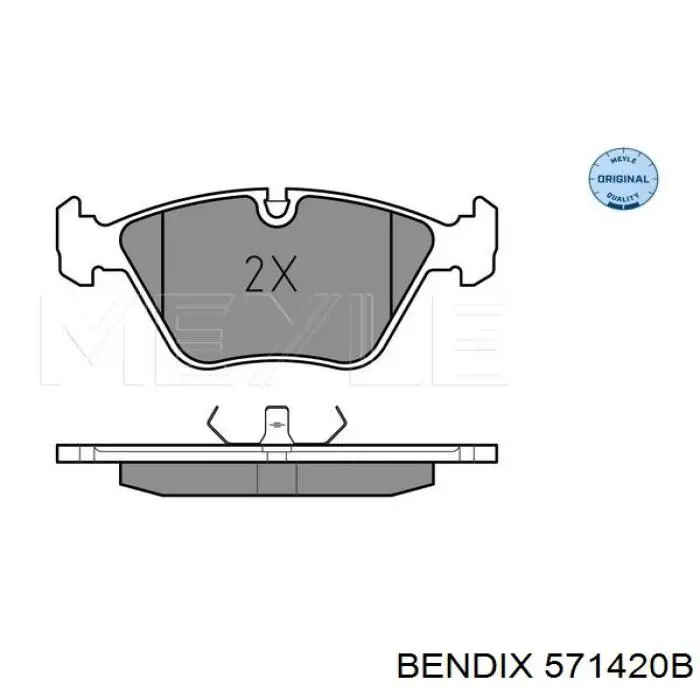 Передние тормозные колодки 571420B Jurid/Bendix