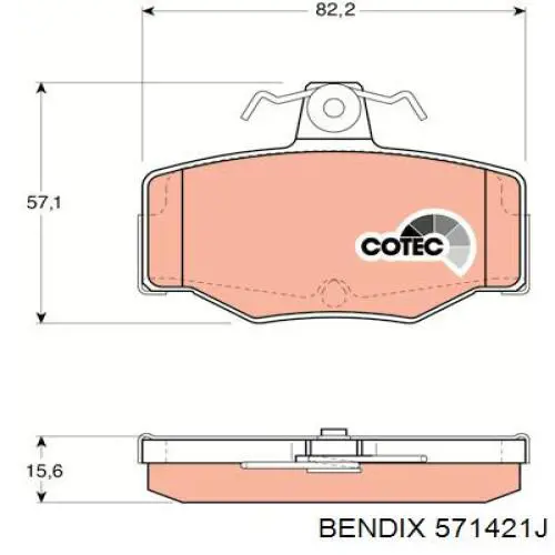 Купить 571421J Jurid/Bendix Колодки тормозные задние, дисковые