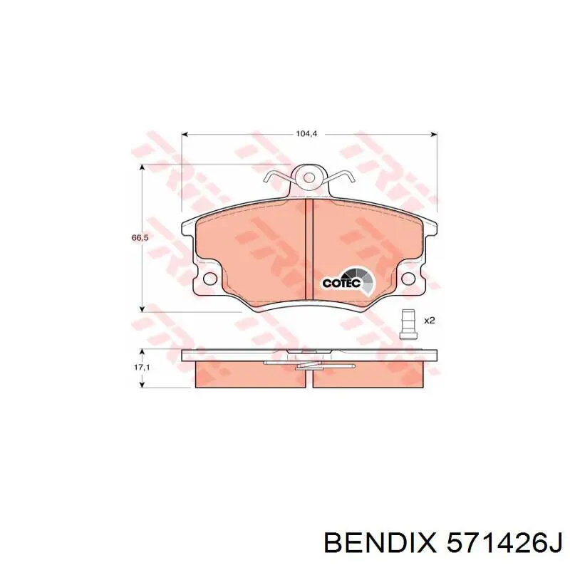 Колодки Jurid/Bendix 571426J цена, от 13.22 USD