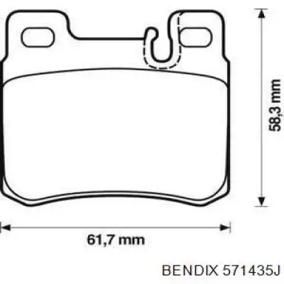 Колодки тормозные задние дисковые Jurid/Bendix 571435J