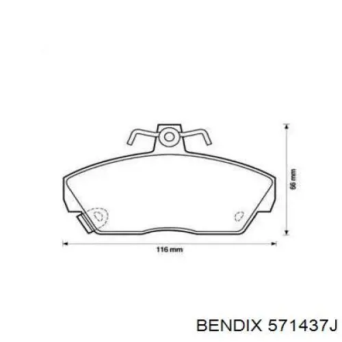 Передние тормозные колодки 571437J Jurid/Bendix