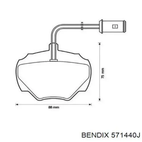 Колодки тормозные задние дисковые BENDIX 571440J