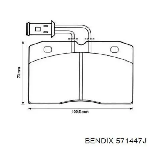 Передние тормозные колодки 571447J Jurid/Bendix