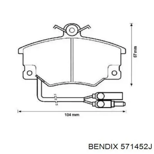 Передние тормозные колодки 571452J Jurid/Bendix