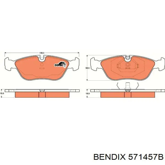 571457B Jurid/Bendix Колодки передние