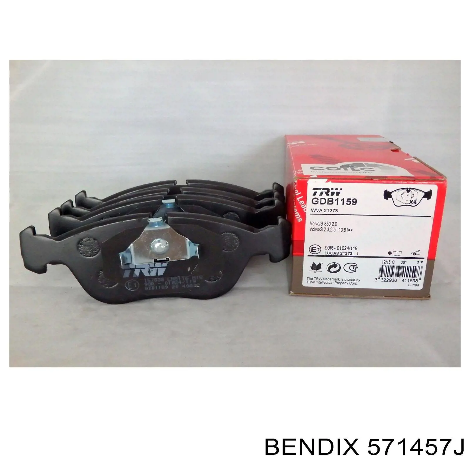 Тормозные колодки Jurid/Bendix 571457J