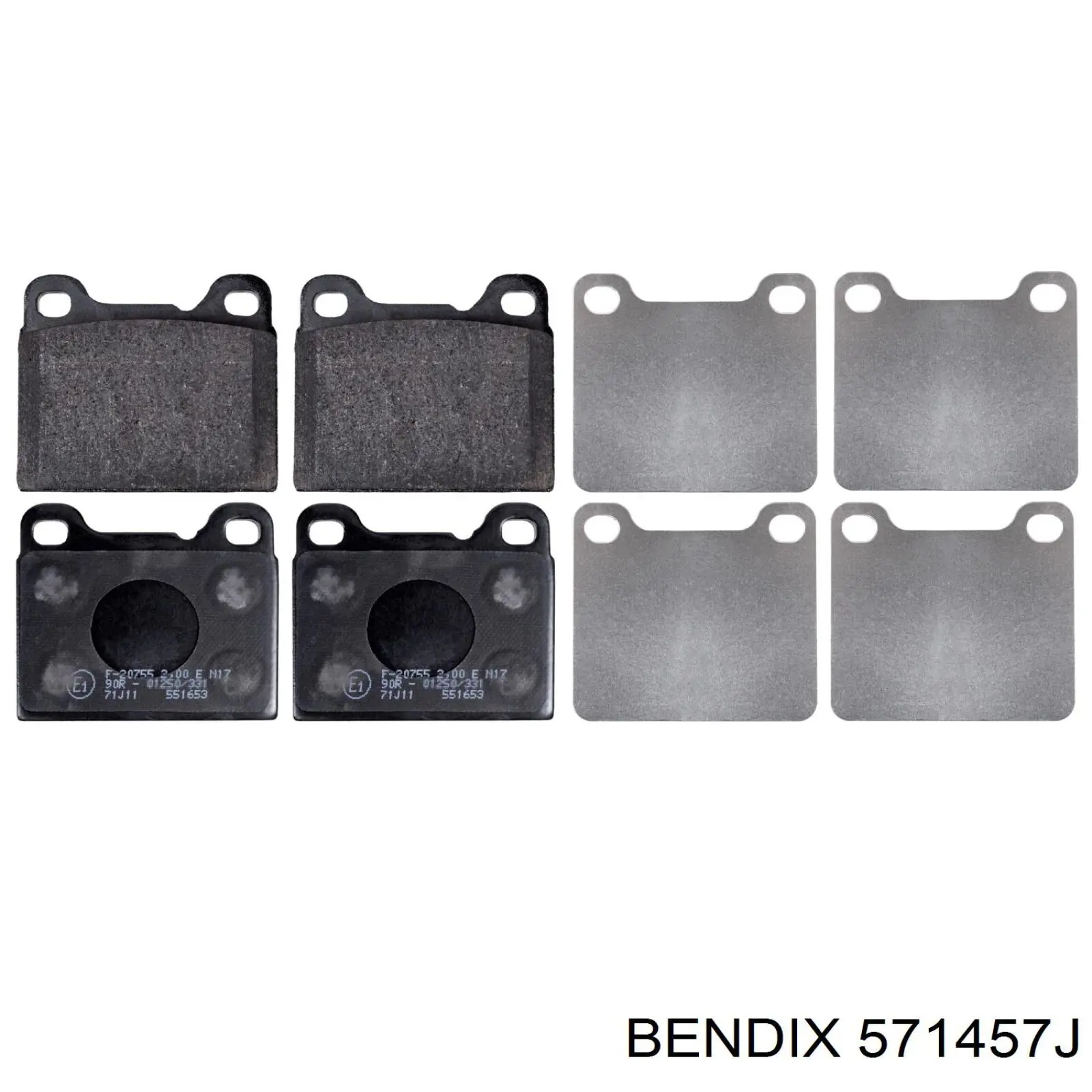 Передние тормозные колодки 571457J Jurid/Bendix
