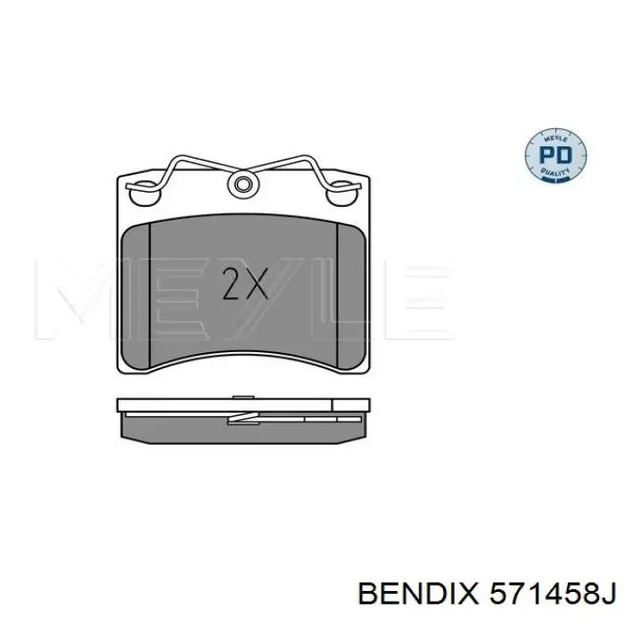 Передние тормозные колодки 571458J Jurid/Bendix