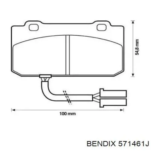 Передние тормозные колодки 571461J Jurid/Bendix