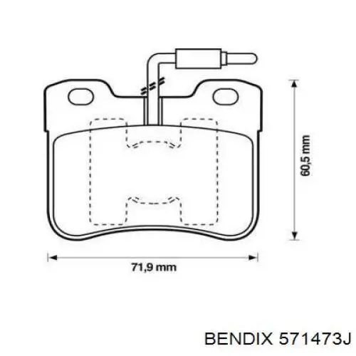 Передние тормозные колодки 571473J Jurid/Bendix