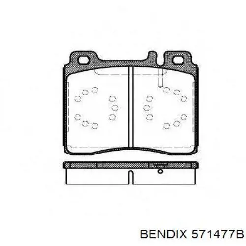571477B Jurid/Bendix Колодки передние