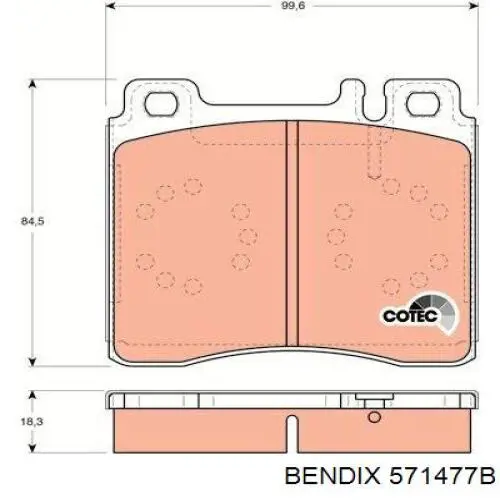 Колодки Jurid/Bendix 571477B цена, от 32.78 USD