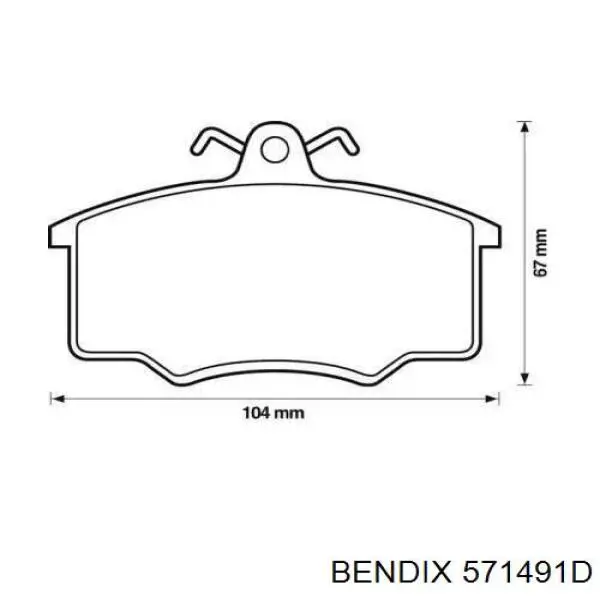 Тормозные колодки Jurid/Bendix 571491D