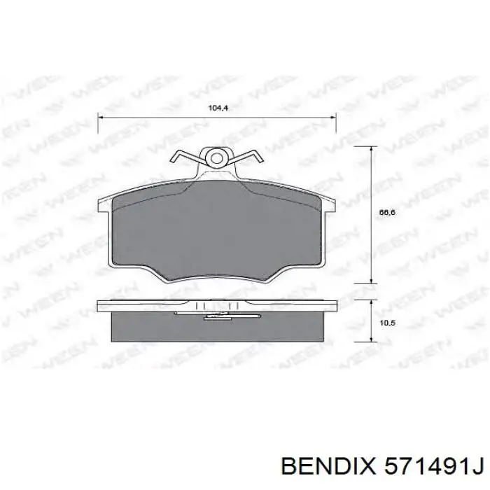 Купить 571491J Jurid/Bendix Колодки тормозные