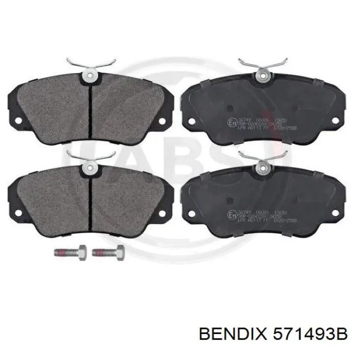 Передние тормозные колодки 571493B Jurid/Bendix