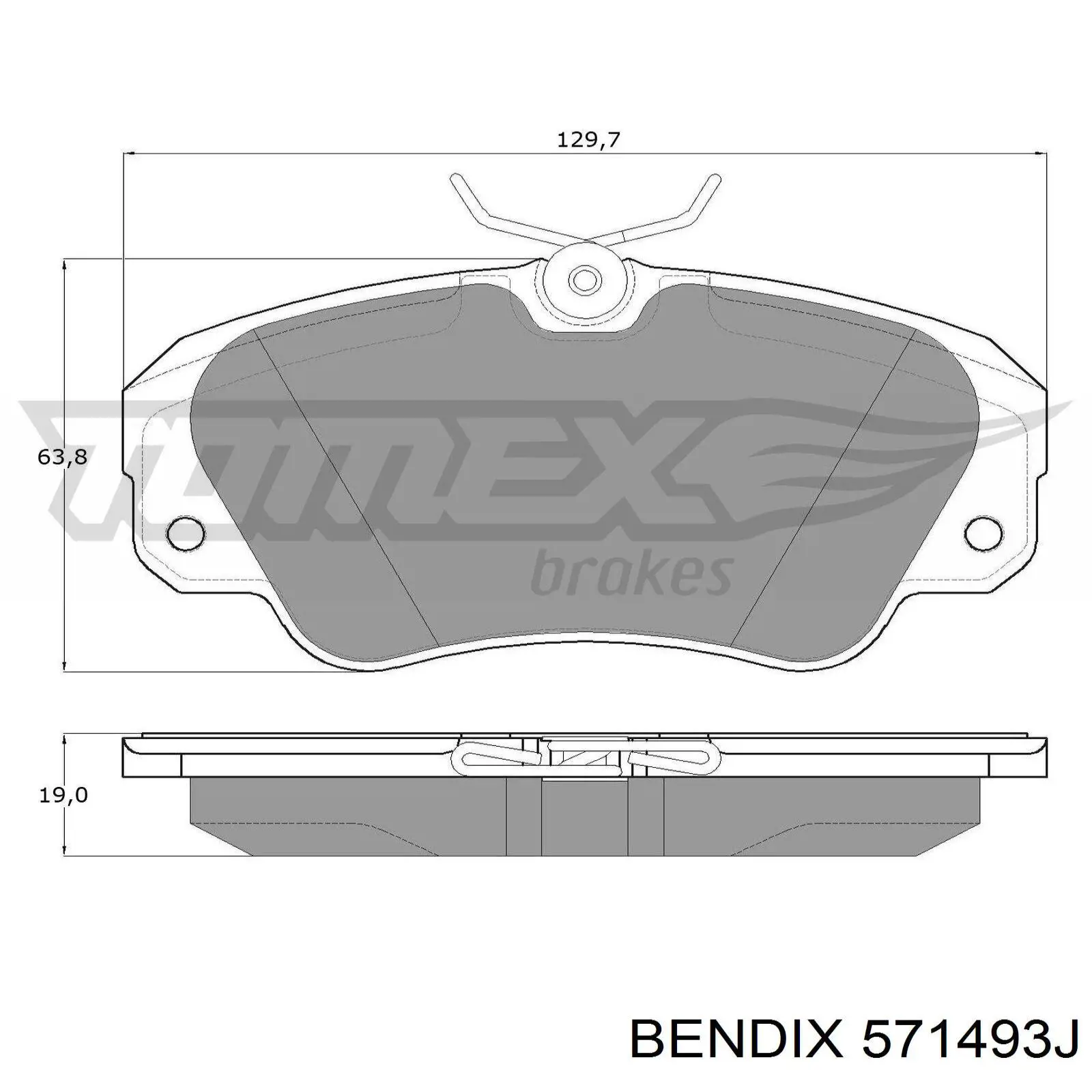 Купить 571493J Jurid/Bendix Колодки тормозные