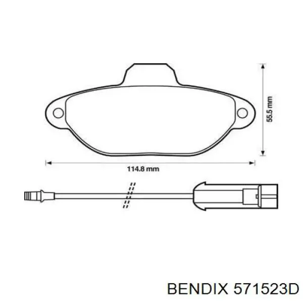 Передние тормозные колодки 571523D Jurid/Bendix