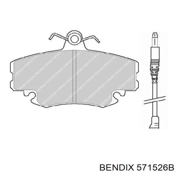 571526B Jurid/Bendix Колодки передние