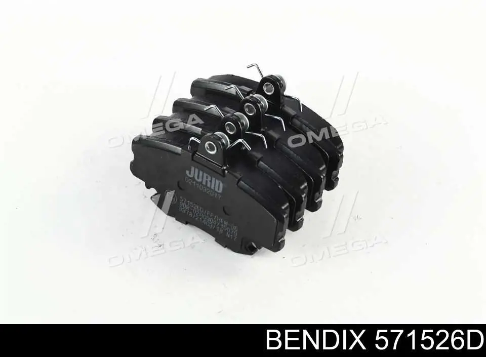 571526D Jurid/Bendix колодки тормозные передние дисковые