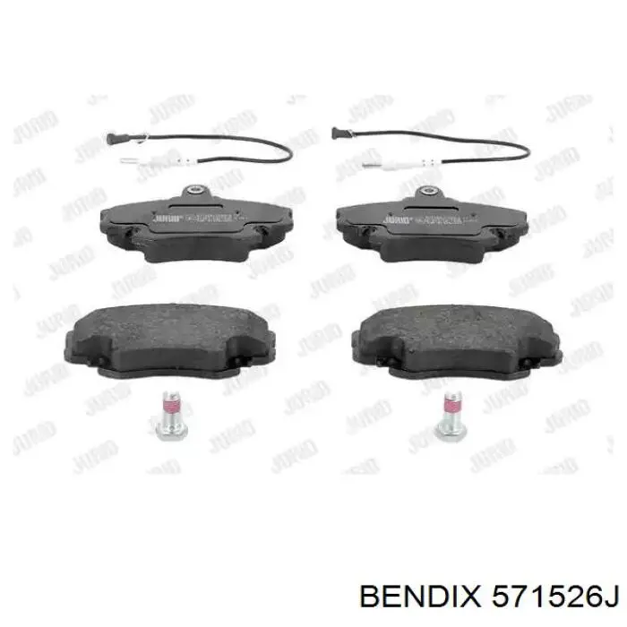 571526J Jurid/Bendix колодки тормозные передние дисковые