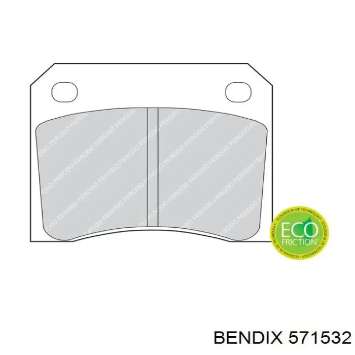 Задние тормозные колодки 571532 Jurid/Bendix