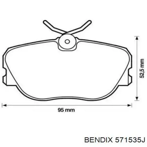 Передние тормозные колодки 571535J Jurid/Bendix