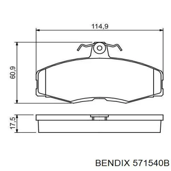 Купить 571540B Jurid/Bendix Колодки тормозные