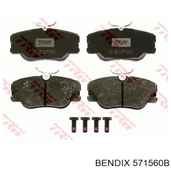 571560B Jurid/Bendix колодки тормозные передние дисковые