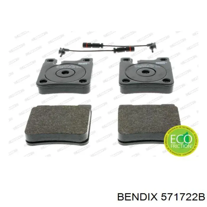 Задние тормозные колодки 571722B Jurid/Bendix