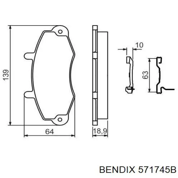 Колодки Jurid/Bendix 571745B цена, от 16.49 USD