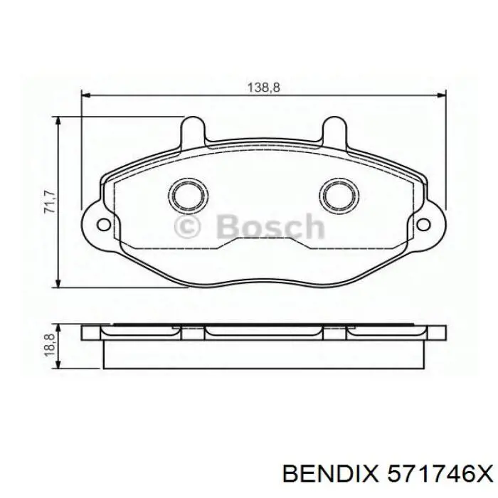 Колодки Jurid/Bendix 571746X цена, от 13.30 USD
