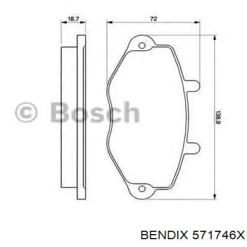 Купить 571746X Jurid/Bendix Колодки тормозные