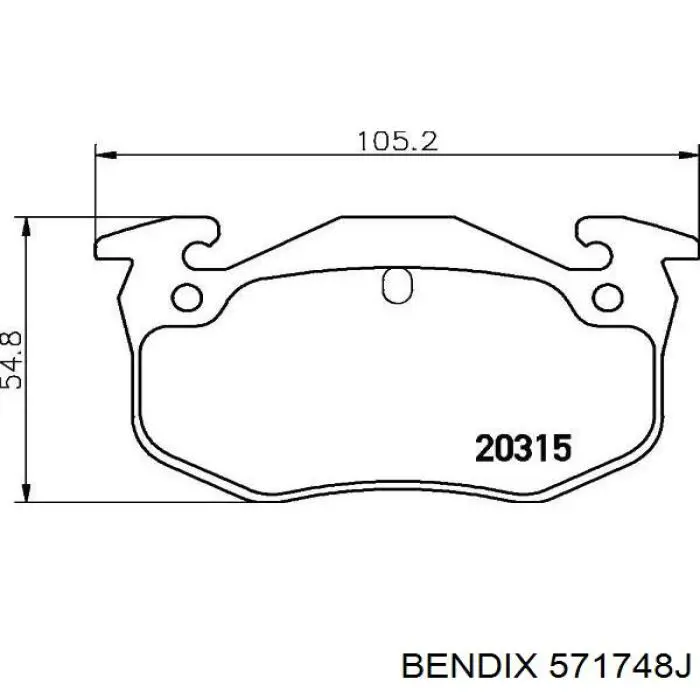 Колодки дисковые  Jurid/Bendix 571748J цена, от 13.95 USD